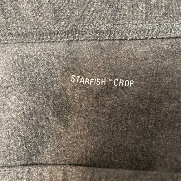 Lands' End Pants Women' Large Gray Starfish Crop Stretch Waist Casual Capri 1X - Picture 7 of 7